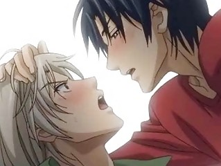 naughty anime gay kisses n bottom copulates